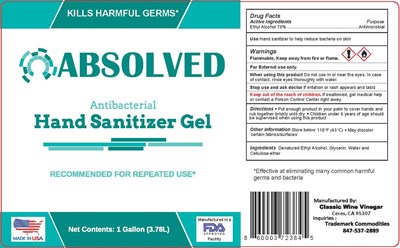 3785ml Label (Gel One Gf)
